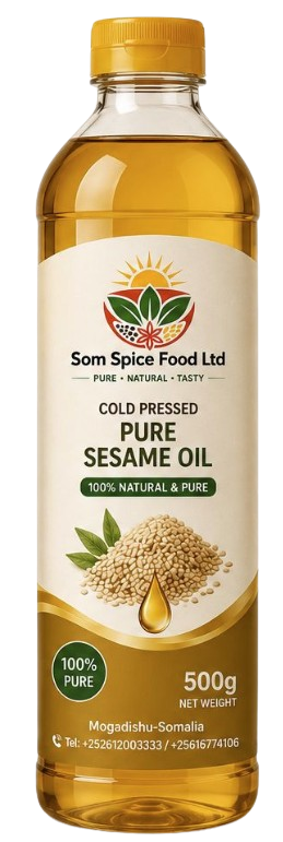 Som Spice Food Cold Pressed Pure Sesame Oil bottle